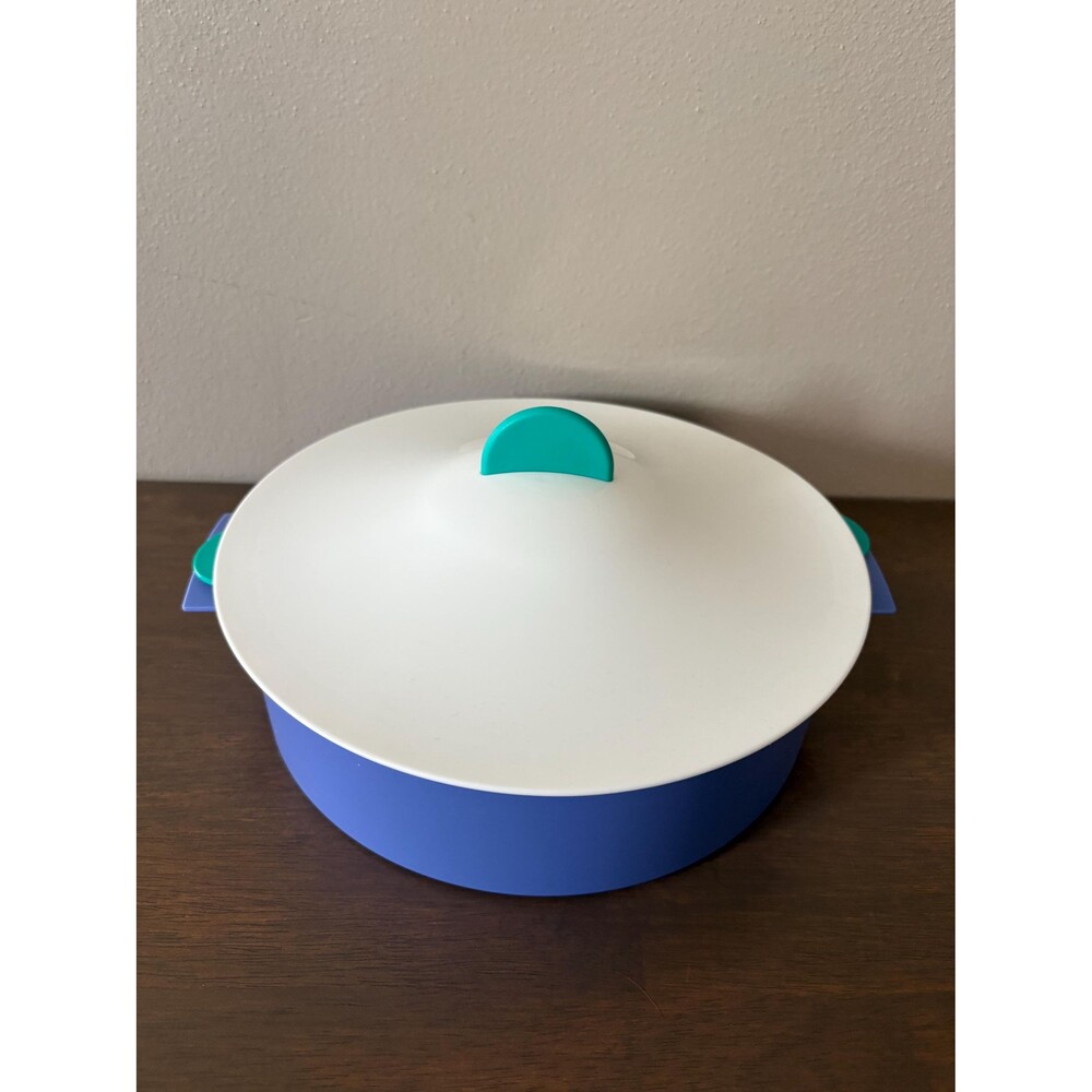 Vintage Tupperware 9” Round Microwave Steamer Rice Cooker 3PC Complete Set